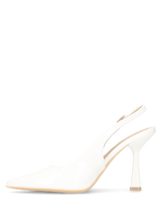 ANETTE - décolleté in glassy bianco con cinturino regolabile