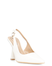 ANETTE - décolleté in glassy bianco con cinturino regolabile