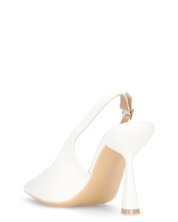 ANETTE - décolleté in glassy bianco con cinturino regolabile