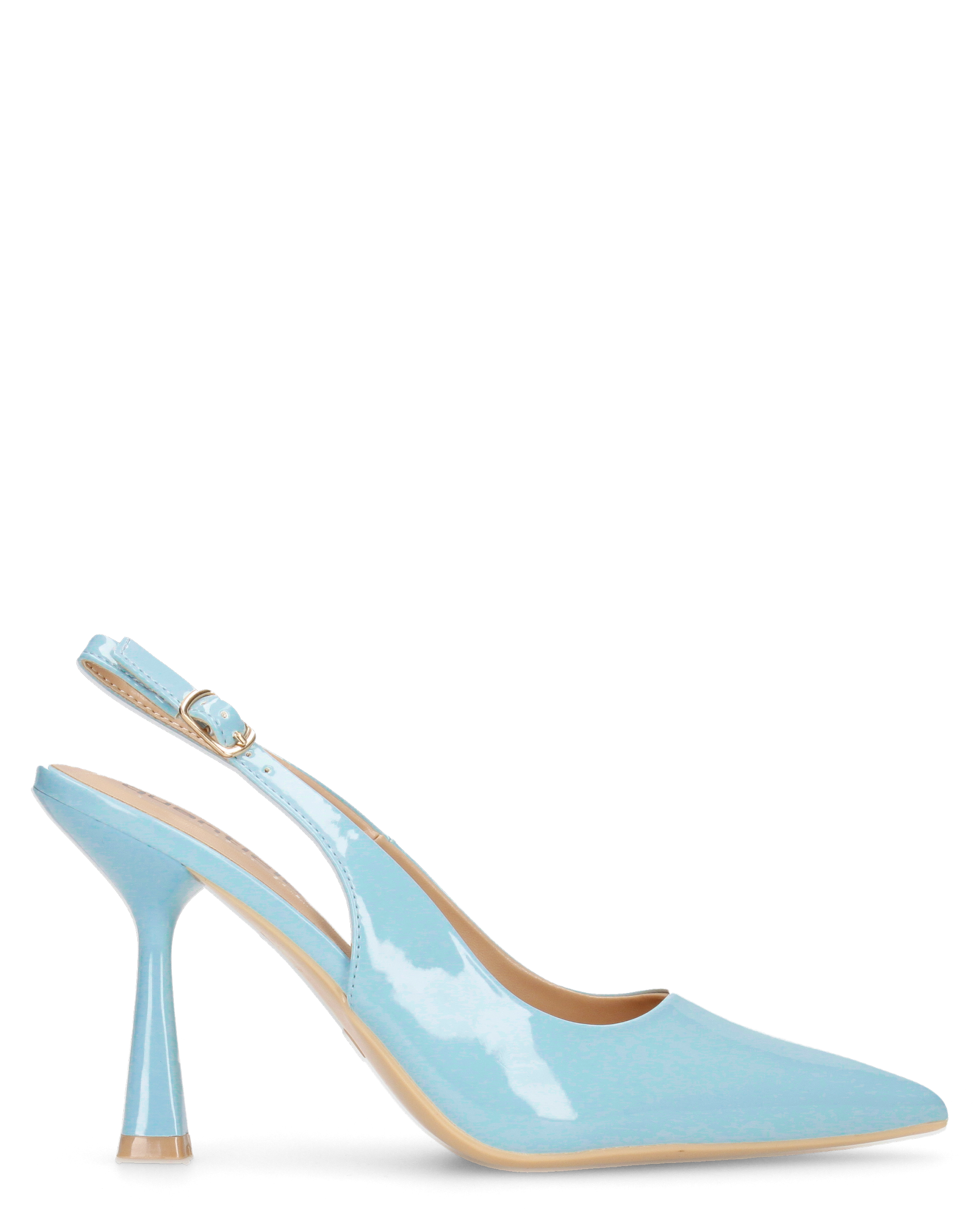 ANETTE - décolleté in glassy azzurro con cinturino regolabile