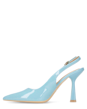 ANETTE - décolleté in glassy azzurro con cinturino regolabile