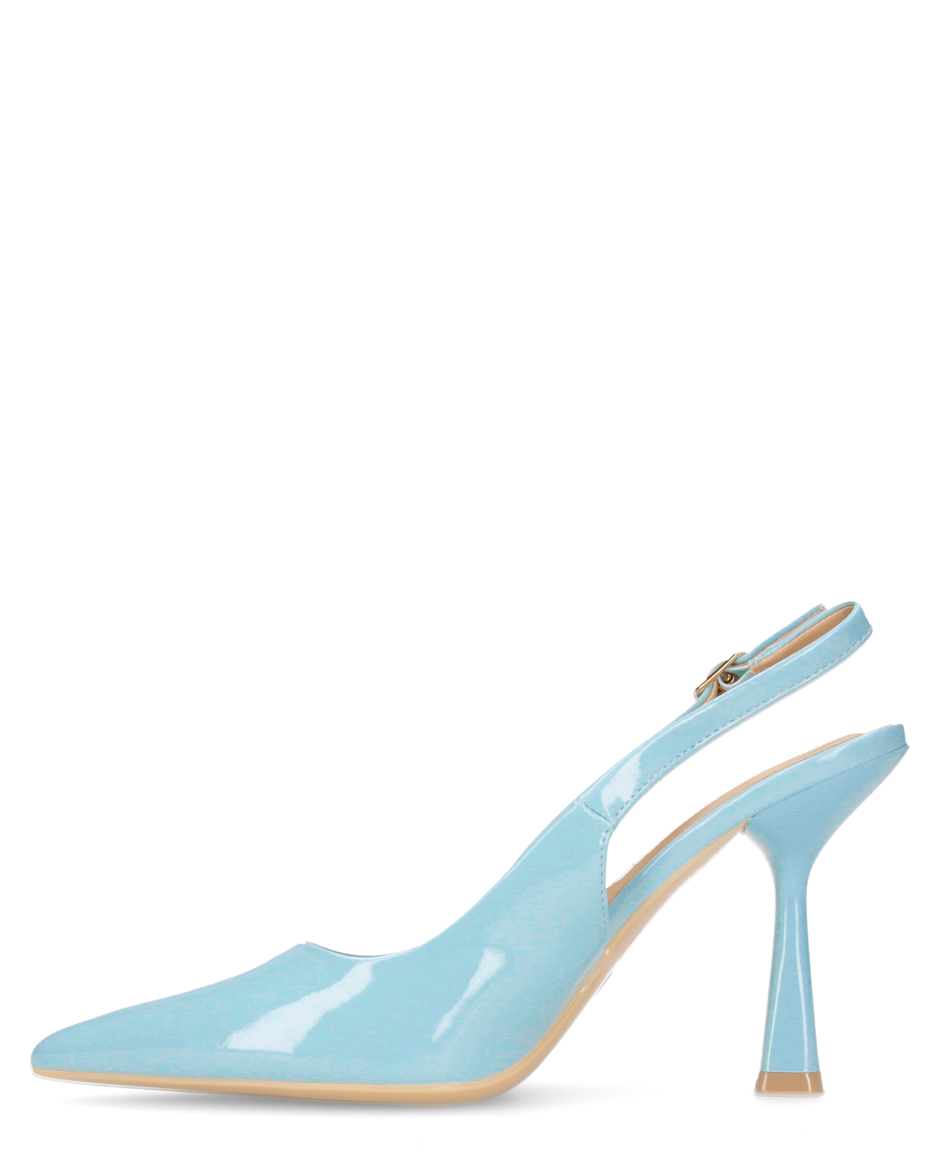 ANETTE - décolleté in glassy azzurro con cinturino regolabile