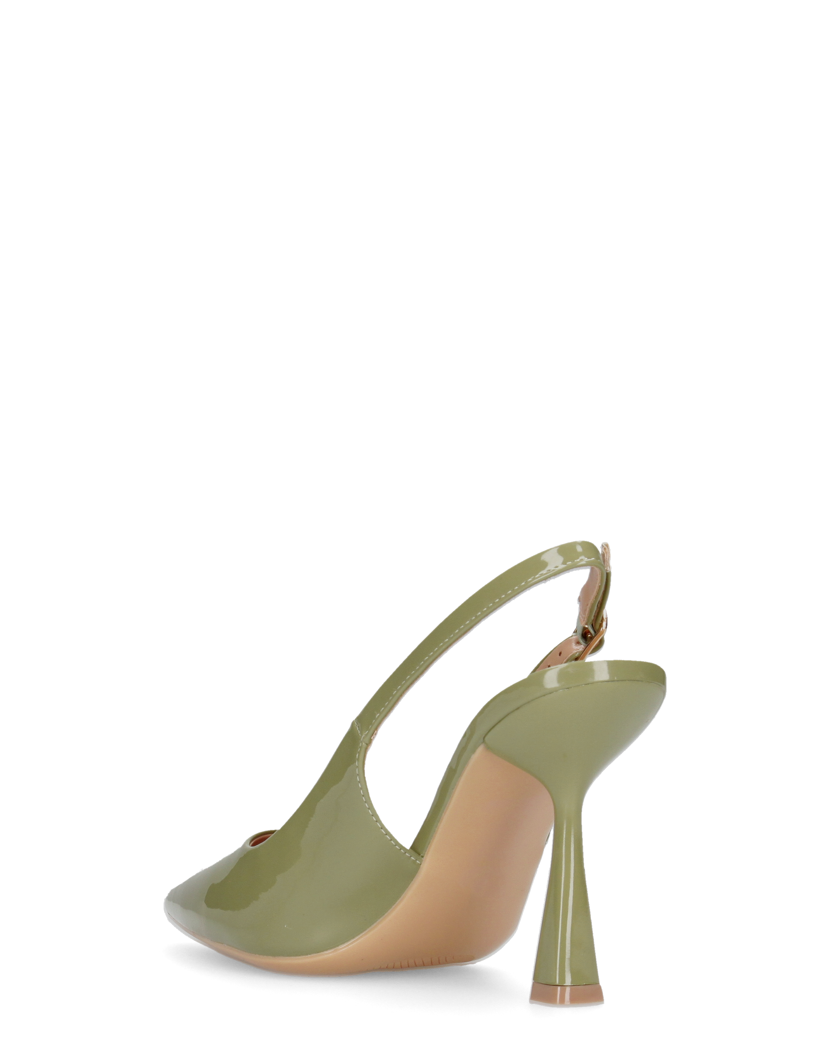 ANETTE - décolleté in glassy verde con cinturino regolabile