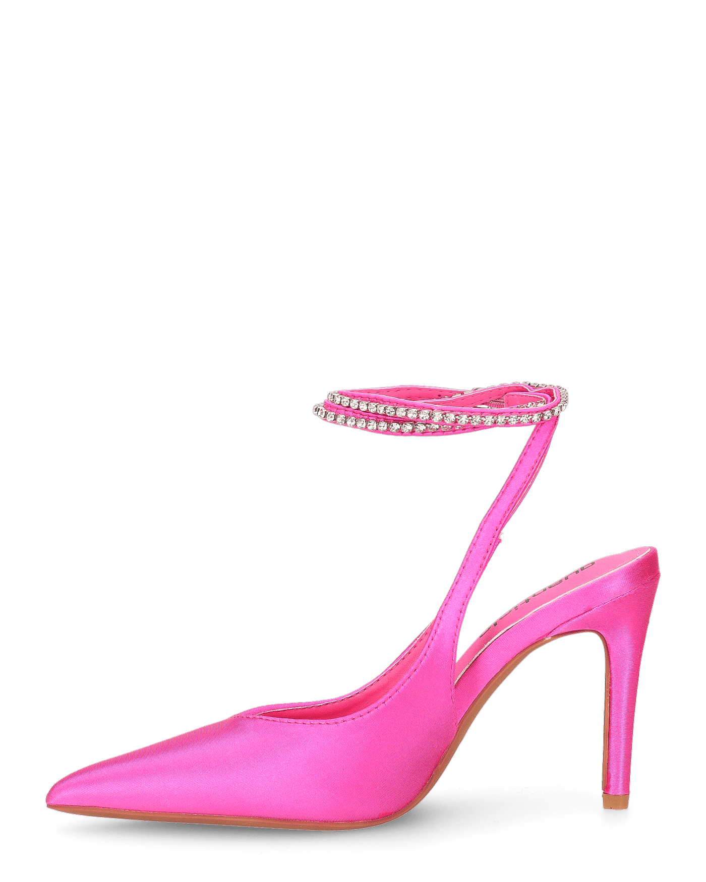 ANNAGRETA - decolette il lycra fucsia con gemme nel cinturino