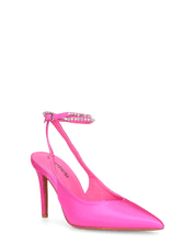 ANNAGRETA - decolette il lycra fucsia con gemme nel cinturino
