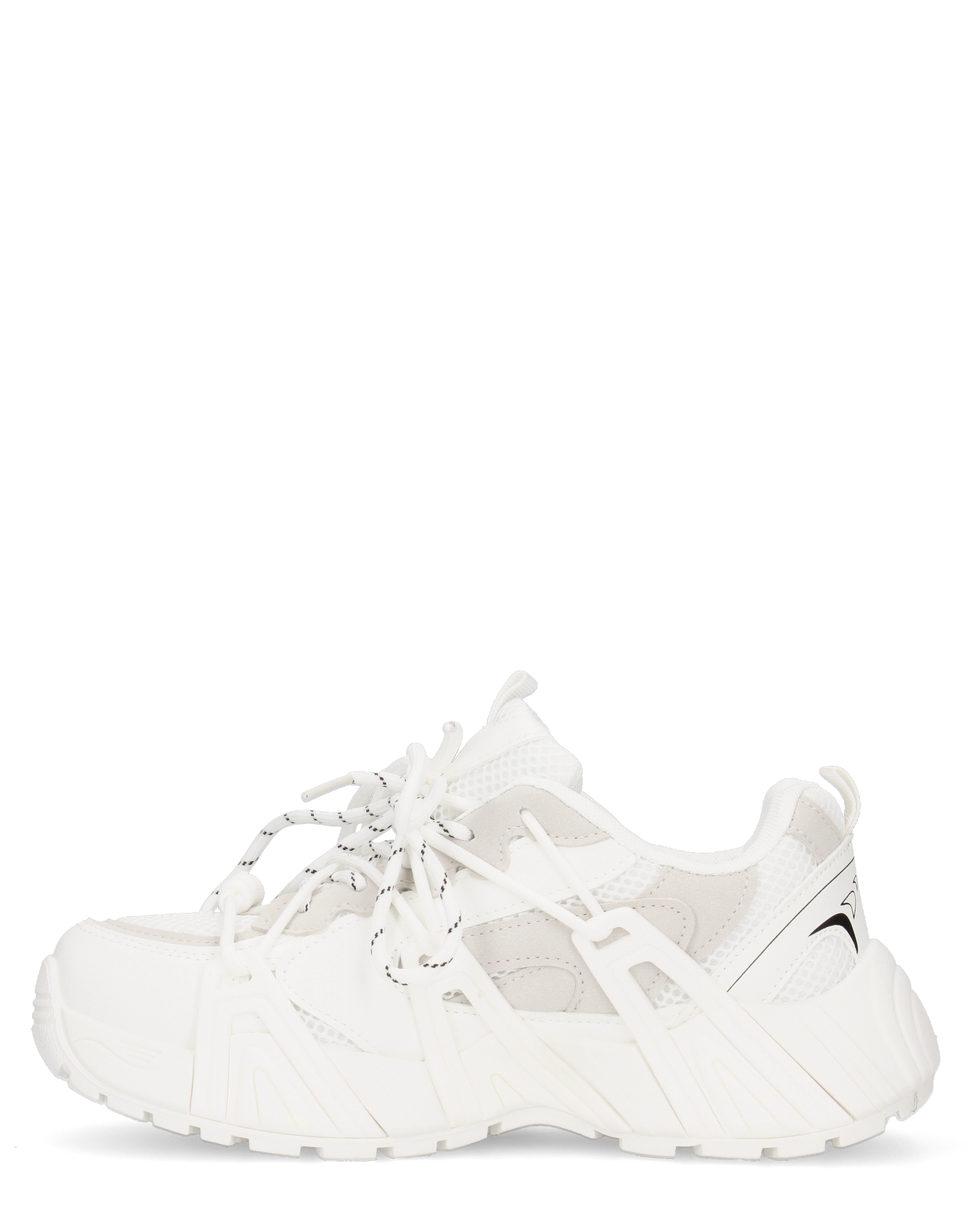 ARIEL - chunky sneakers sportive bianche con doppio set di stringhe