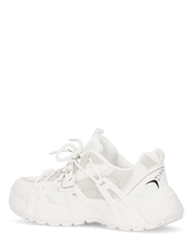 ARIEL - chunky sneakers sportive bianche con doppio set di stringhe