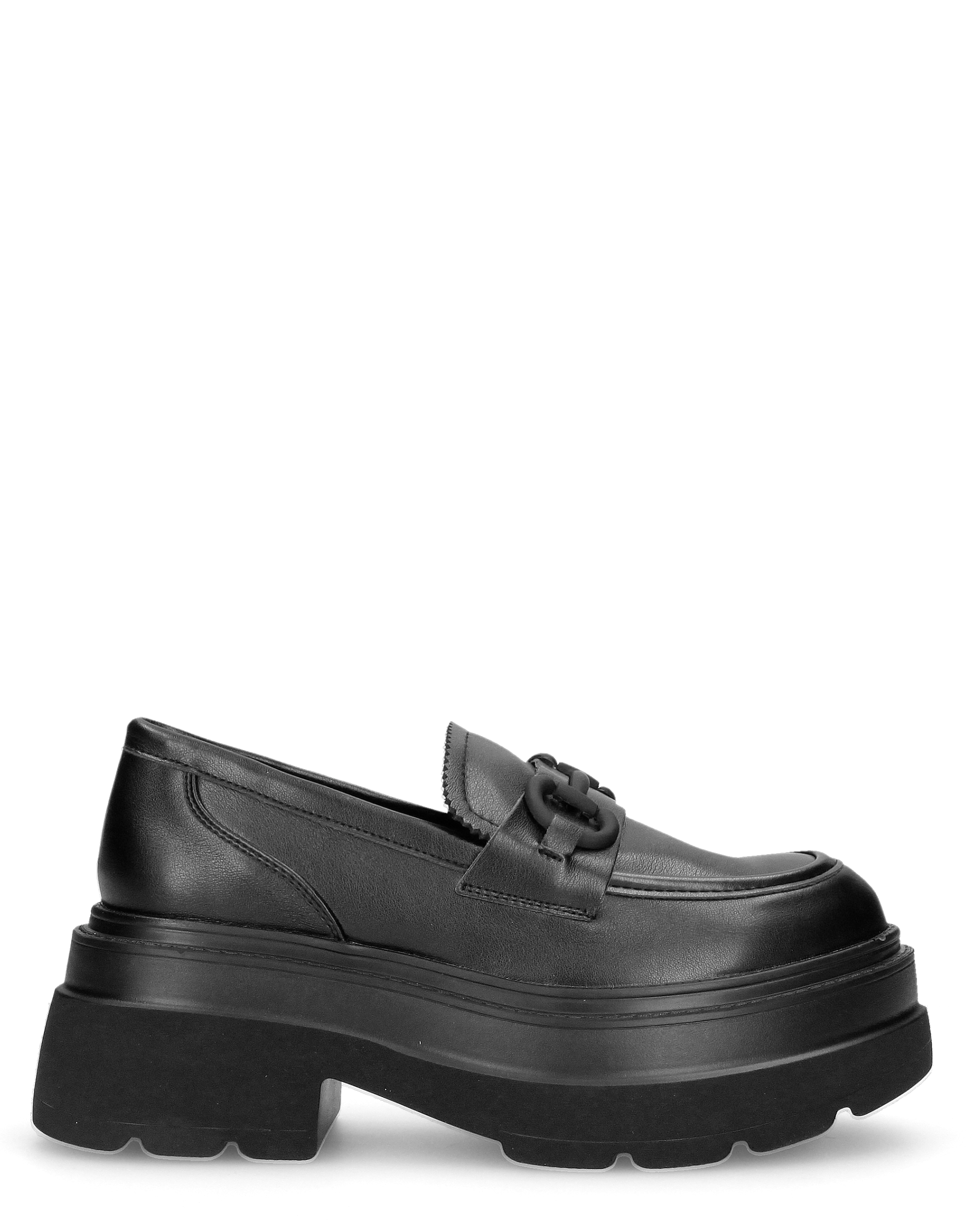 BESSIE - Mocassino chunky lucido glassy con maxi suola platform e morsetto