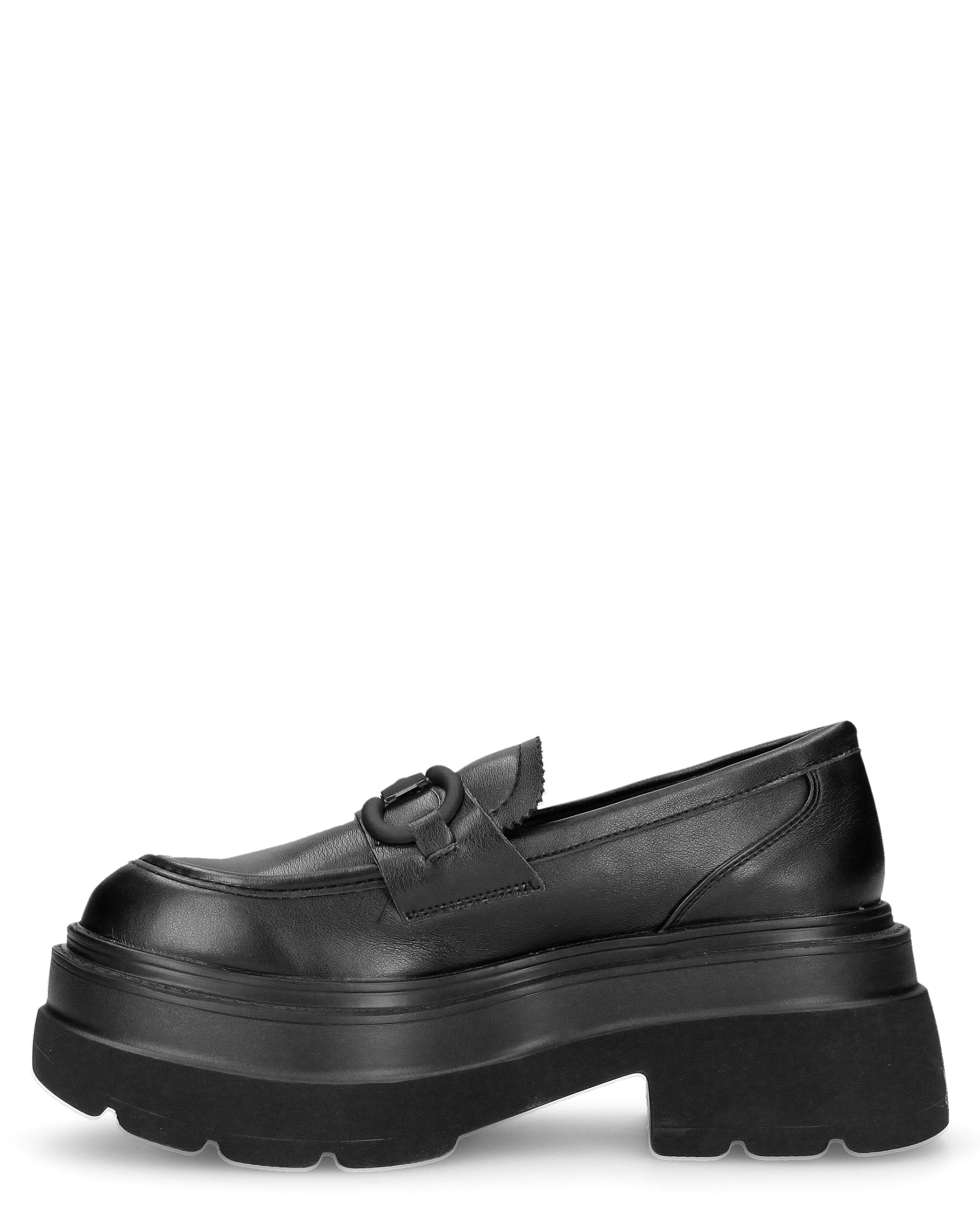 BESSIE - Mocassino chunky lucido glassy con maxi suola platform e morsetto