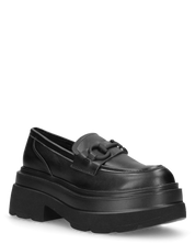 BESSIE - Mocassino chunky lucido glassy con maxi suola platform e morsetto