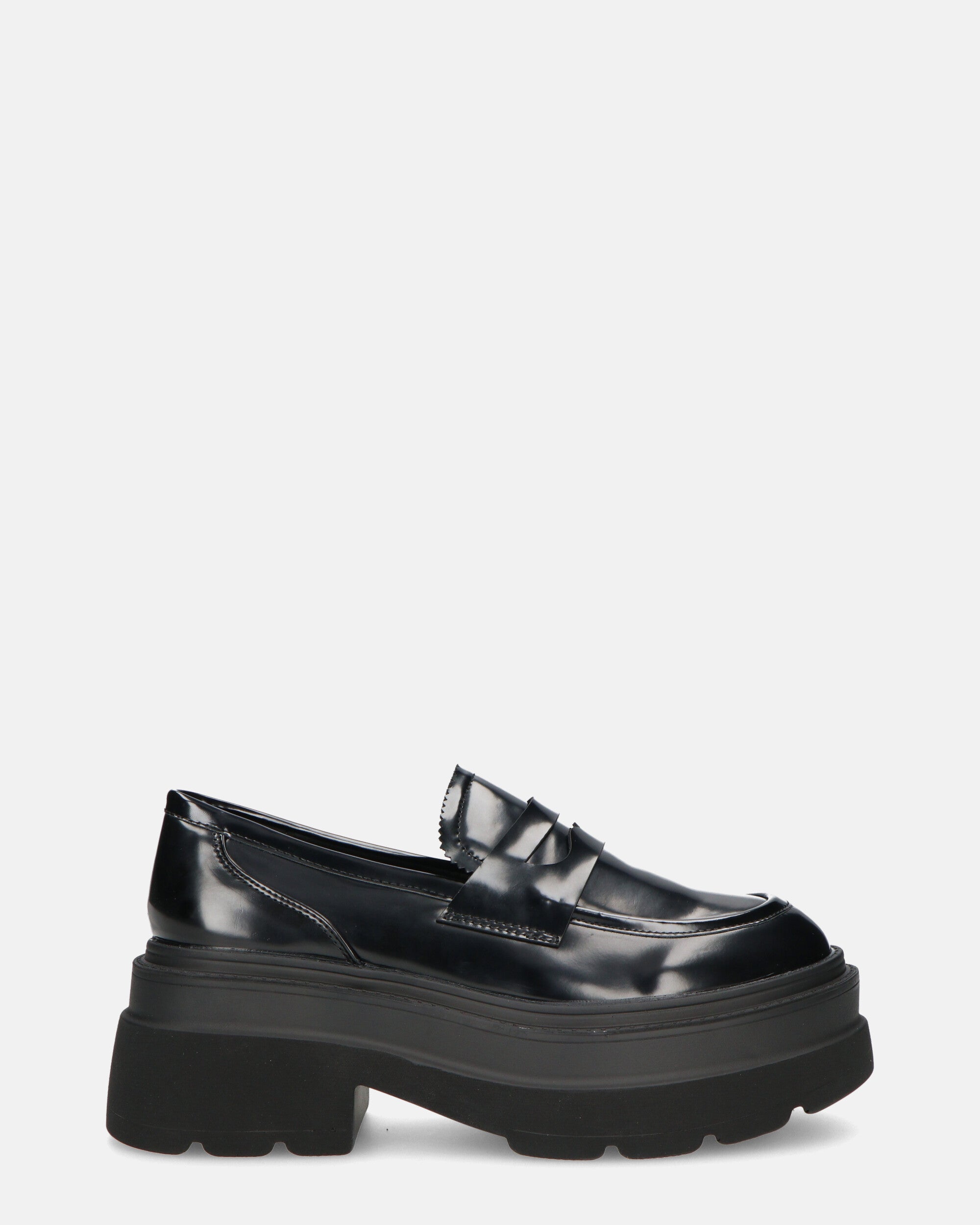 BICE - scarpe basse mocassini platform neri