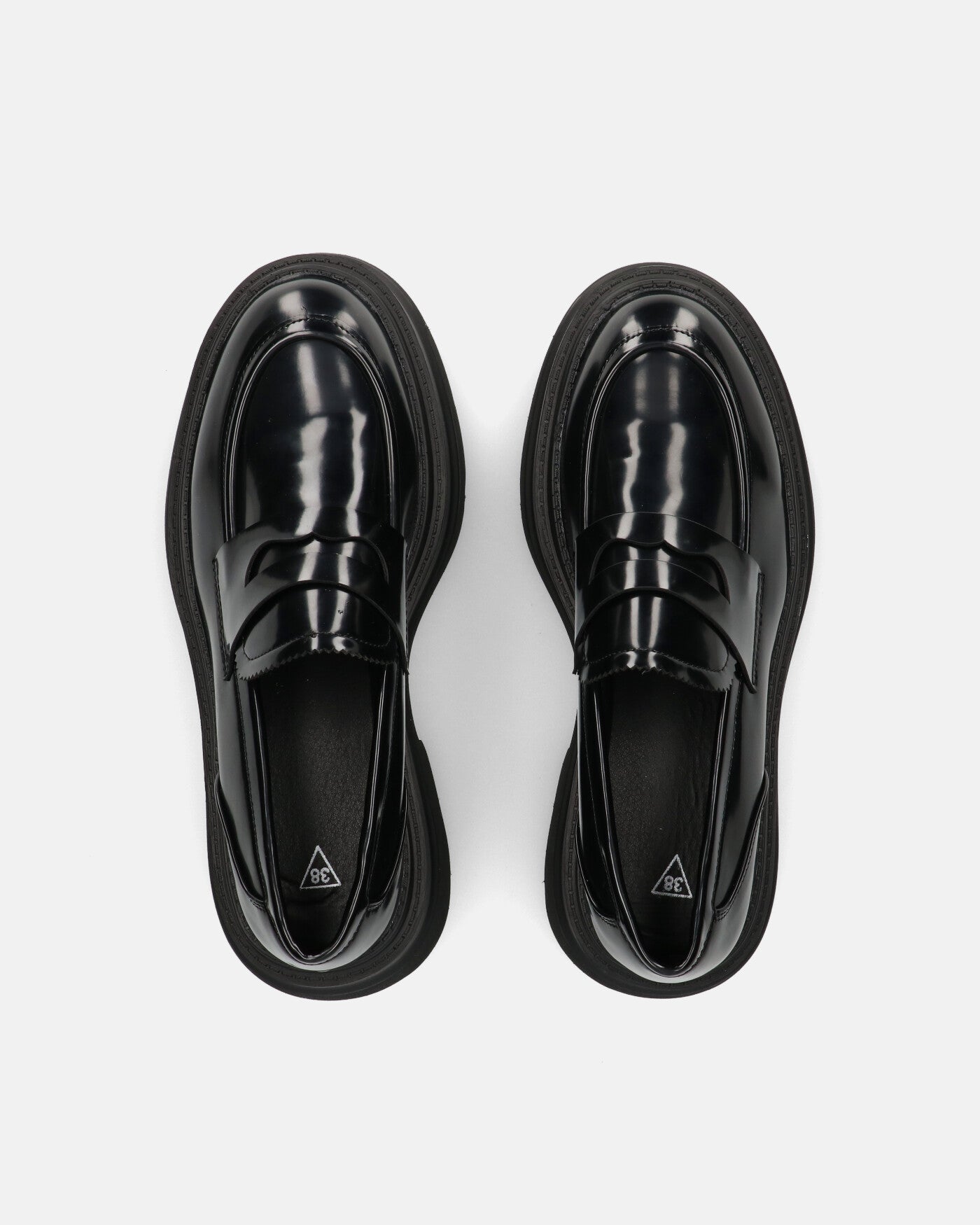 BICE - scarpe basse mocassini platform neri