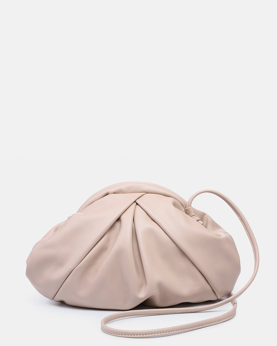 BILLIE - borsa in ecopelle beige con tracolla e chiusura magnetica