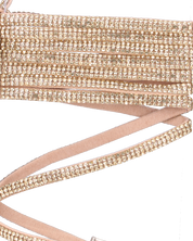 CINDY - sandali con lacci in diamantini oro