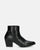 2 in 1 - CAMILA - stivali texani con gambale removibile in ecopelle neri e ricami bianchi