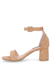 CAMILLA - sandalo con tacco in camoscio beige