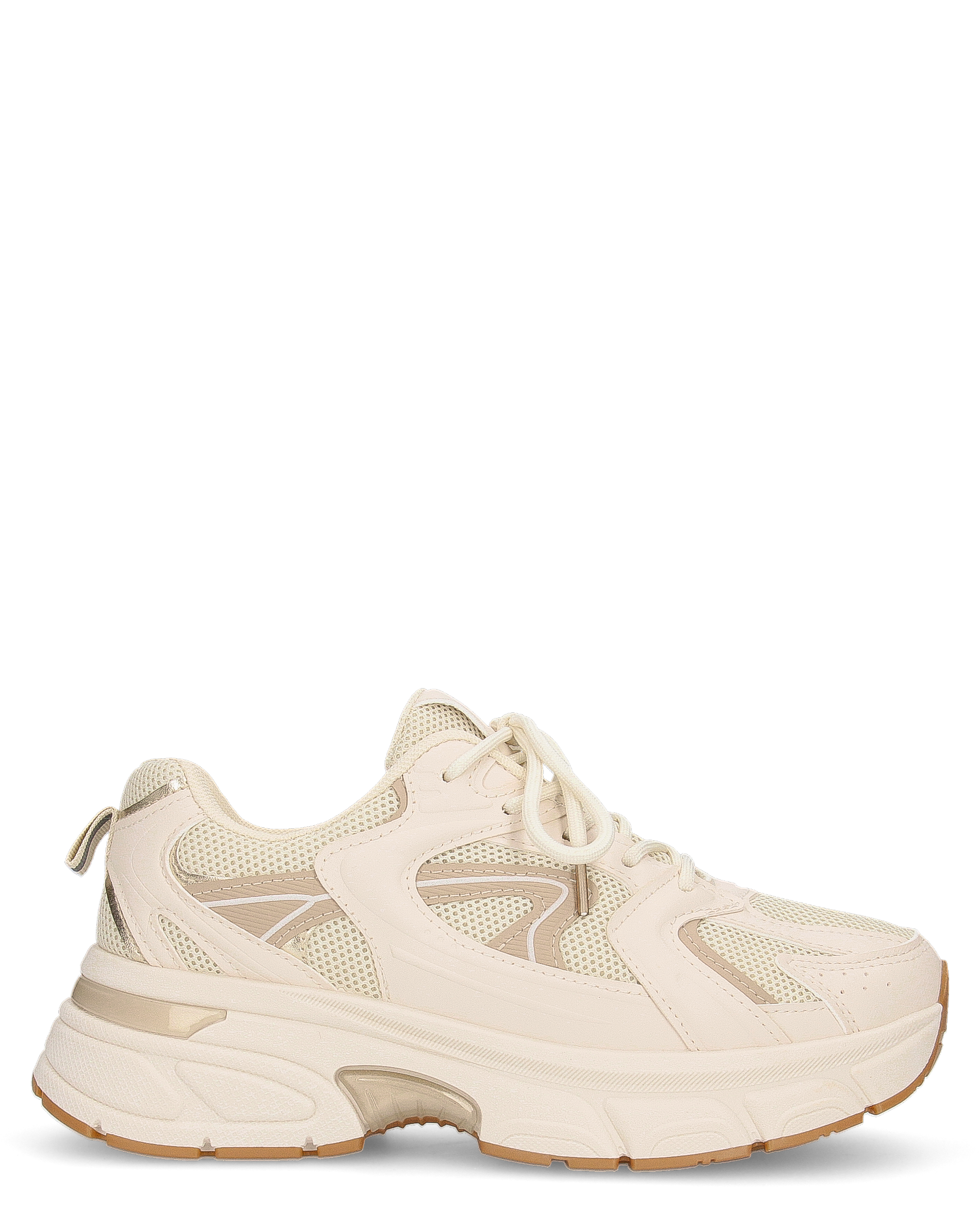CAROLA - chunky sneakers beige con inserti ed interno rosa
