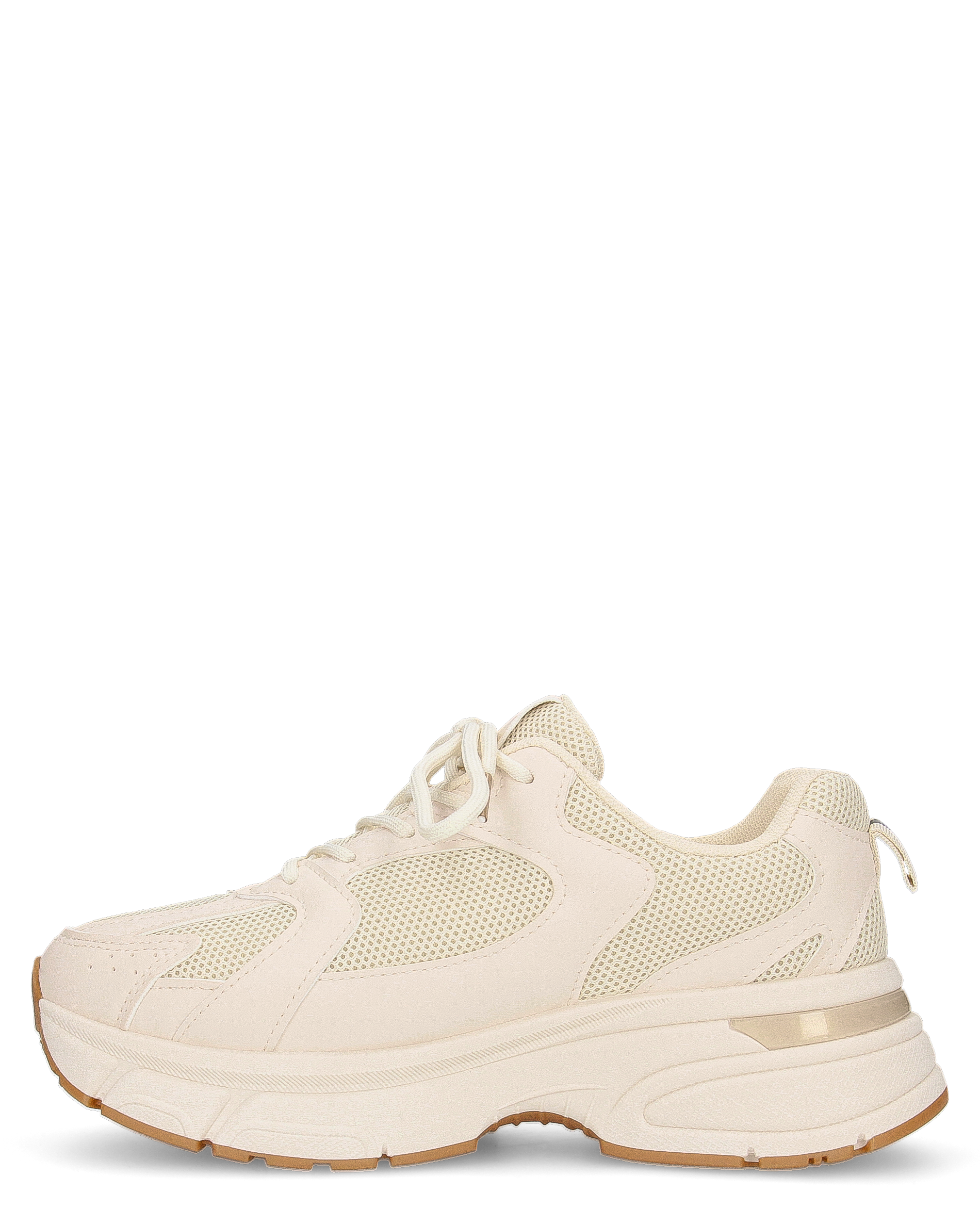 CAROLA - chunky sneakers beige con inserti ed interno rosa