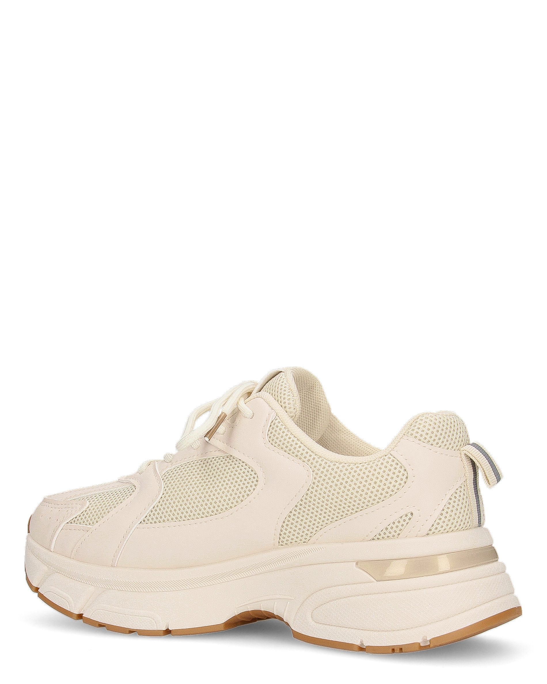 CAROLA - chunky sneakers beige con inserti ed interno rosa