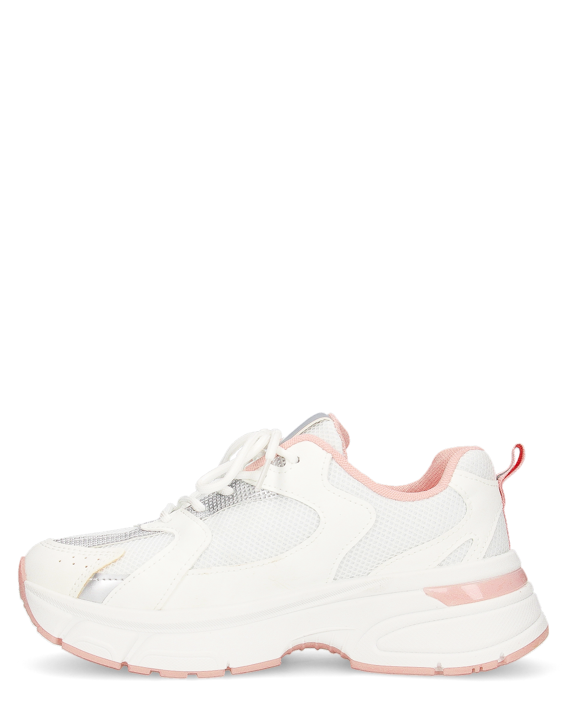 CAROLA - chunky sneakers bianche con inserti ed interno rosa