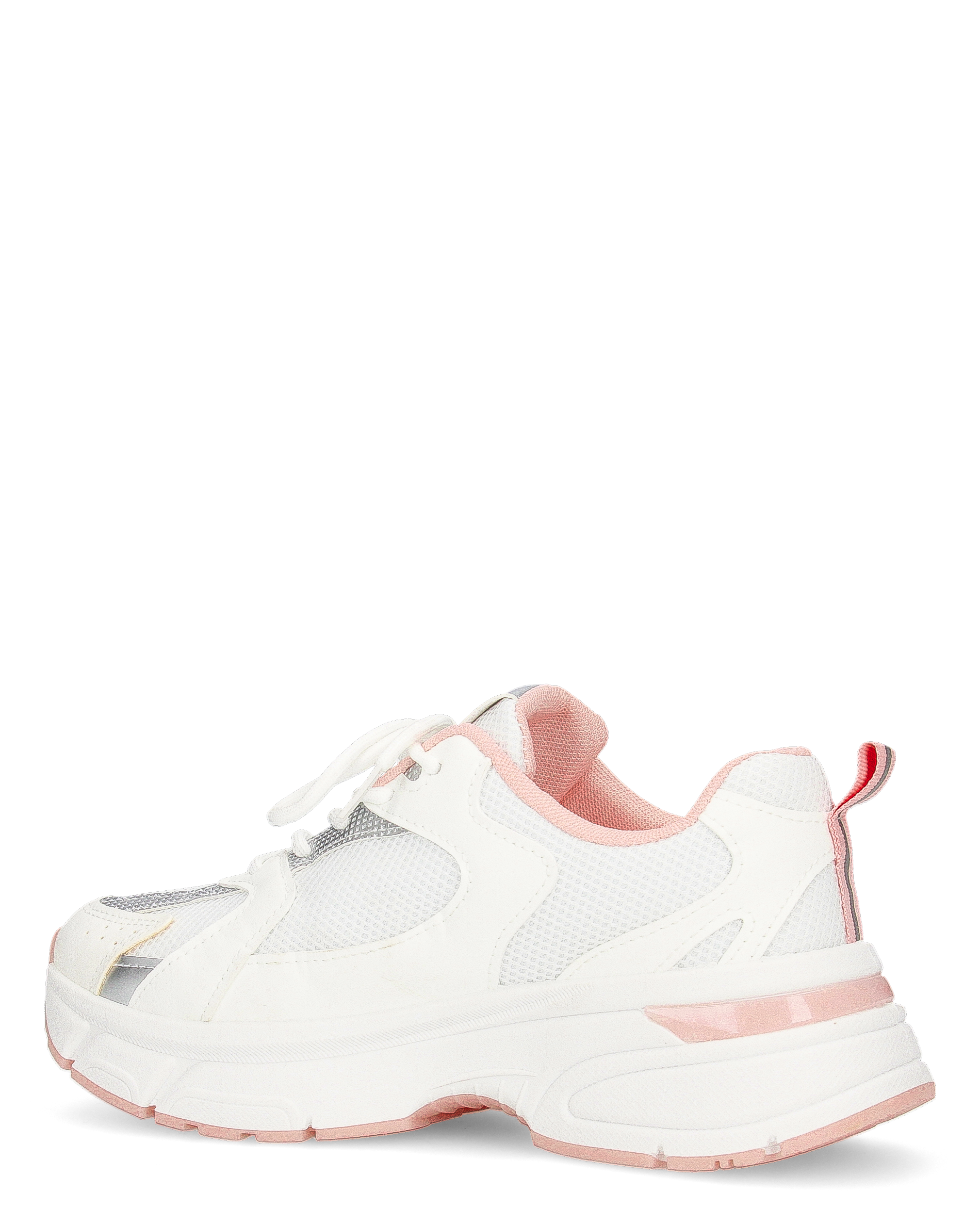 CAROLA - chunky sneakers bianche con inserti ed interno rosa