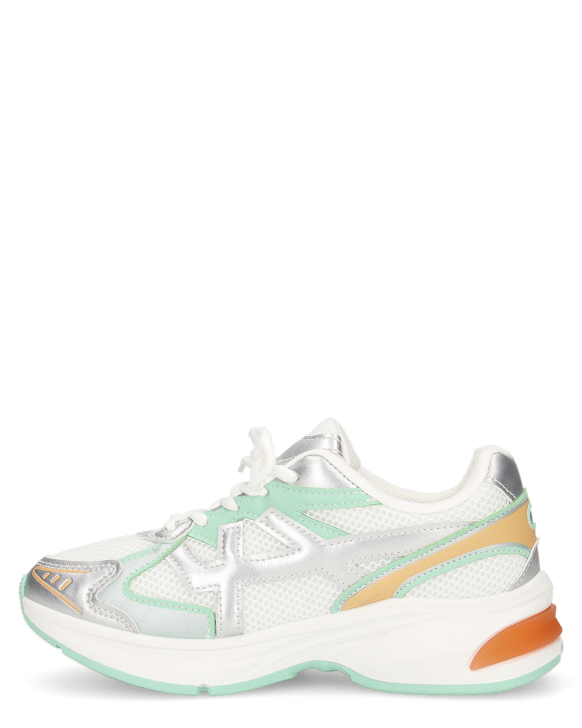 CHARLEE- sneakers bianche con inserti multicolore