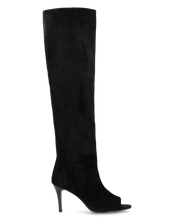 CLOH - stivali alti neri con punta open-toe