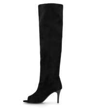 CLOH - stivali alti neri con punta open-toe