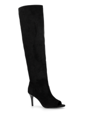 CLOH - stivali alti neri con punta open-toe