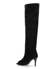 CLOH - stivali alti neri con punta open-toe