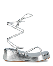 COHILA - sandali platform in glassy argento