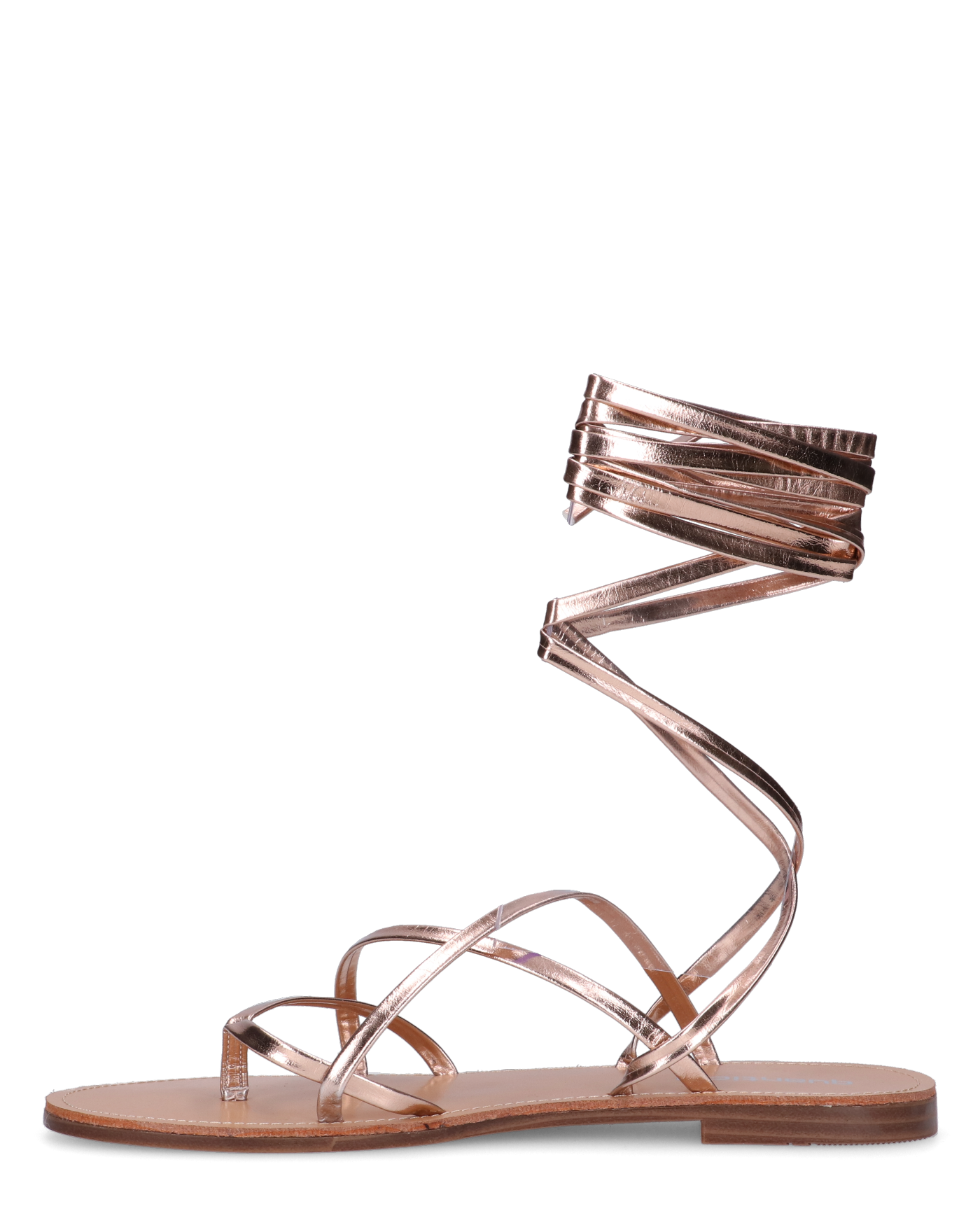 CRESSIDA - sandali bassi con cordini champagne
