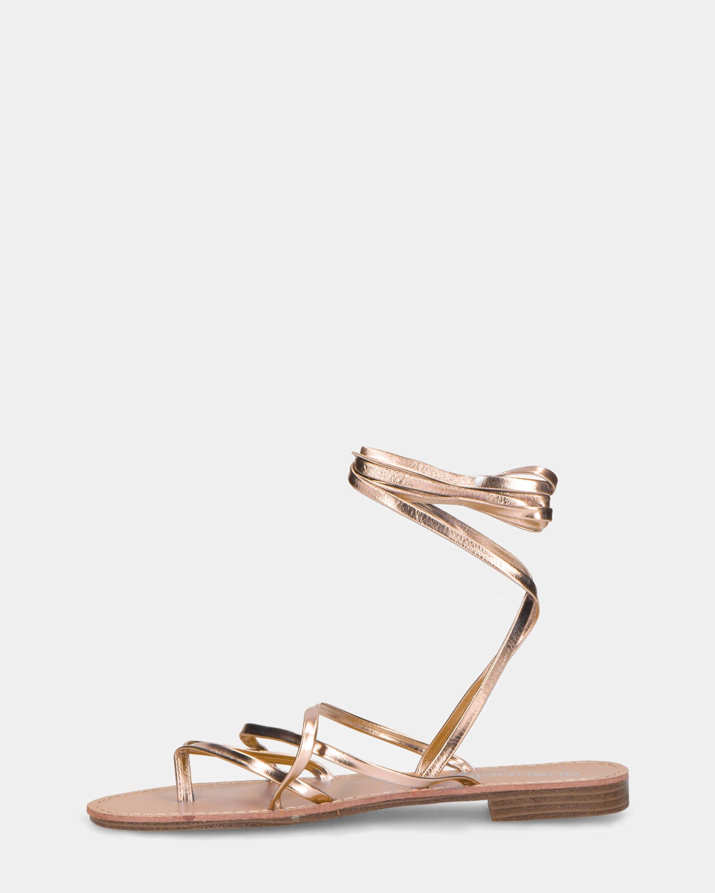CRESSIDA - sandali bassi con cordini champagne