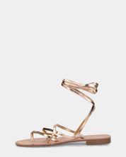 CRESSIDA - sandali bassi con cordini champagne