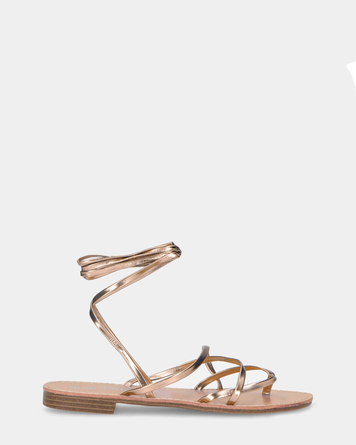 CRESSIDA - sandali bassi con cordini champagne