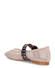 CRISTINA - ballerine beige con cinturini regolabili in tessuto traforato