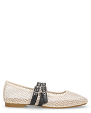 CRISTINA - ballerine beige chiaro con cinturini regolabili in tessuto traforato