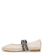 CRISTINA - ballerine beige chiaro con cinturini regolabili in tessuto traforato