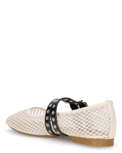 CRISTINA - ballerine beige chiaro con cinturini regolabili in tessuto traforato