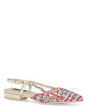 TESSY - sandali con materiale intrecciato multicolore