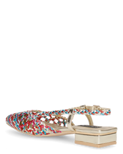 TESSY - sandali con materiale intrecciato multicolore