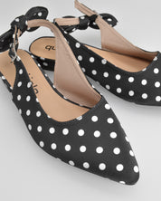 ANDY - décolleté neri a pois con fiocco