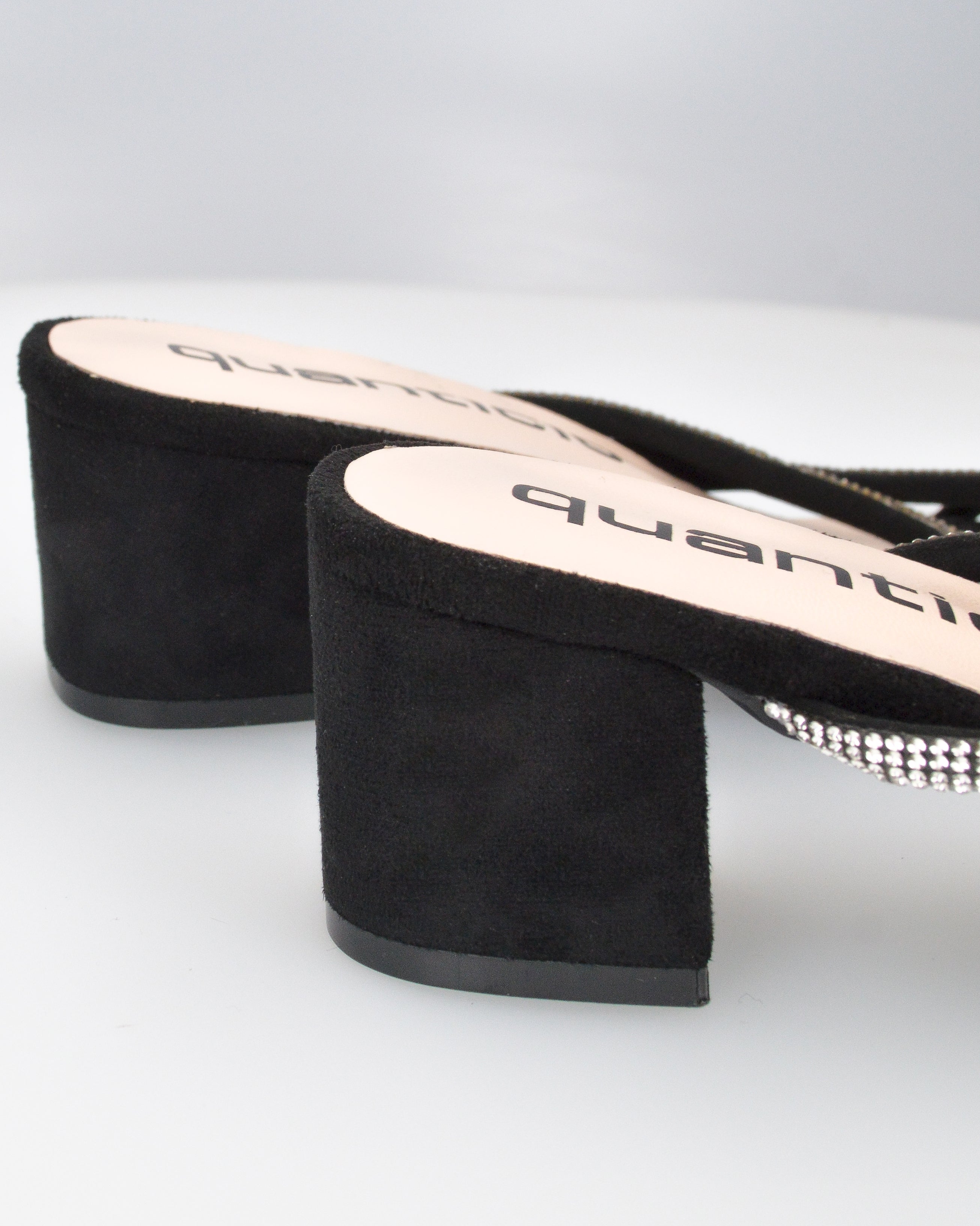 JOYA - sandali con tacco squadrato con gemme nei listini