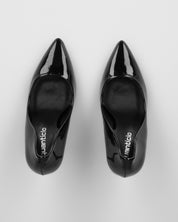 ELOWEN - décolleté in glassy nero con tacco a spillo