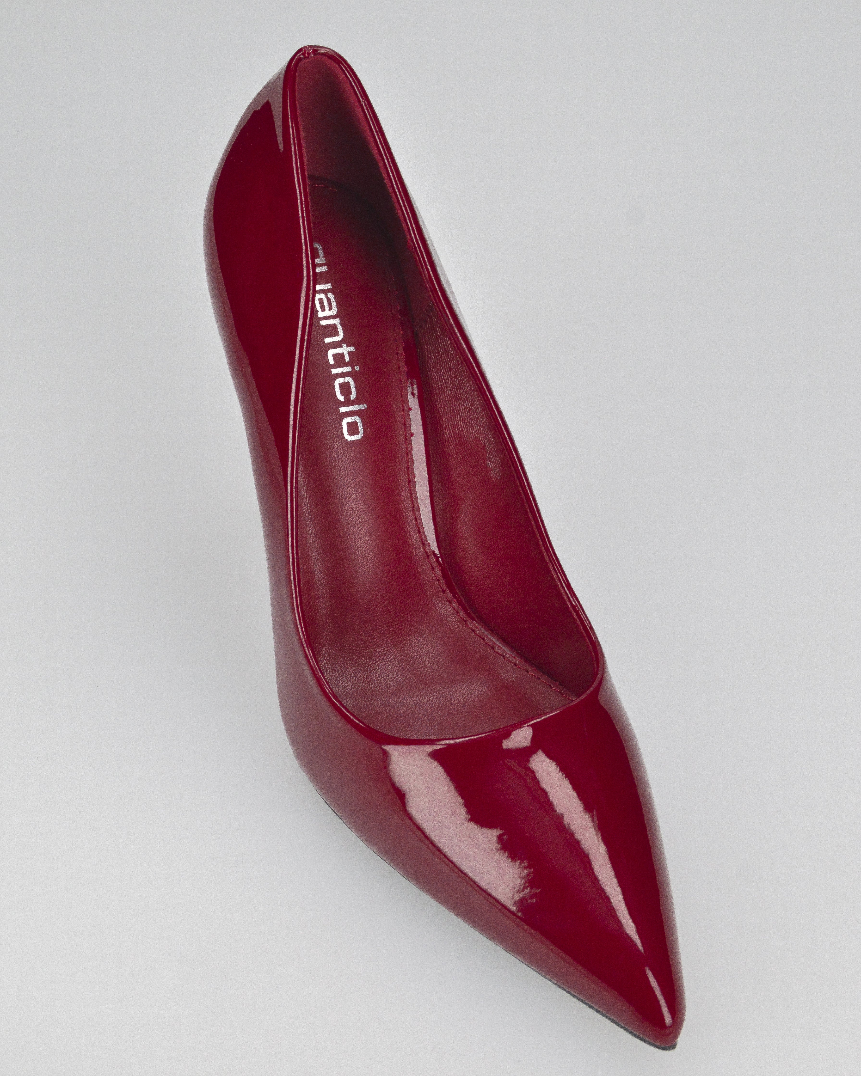 SILJE - décolleté con tacco a spillo in bordeaux lucido