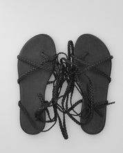 PAOLA - sandali flat con soletta in trama pitonata