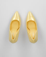 ELOWEN - décolleté in glassy giallo con tacco a spillo