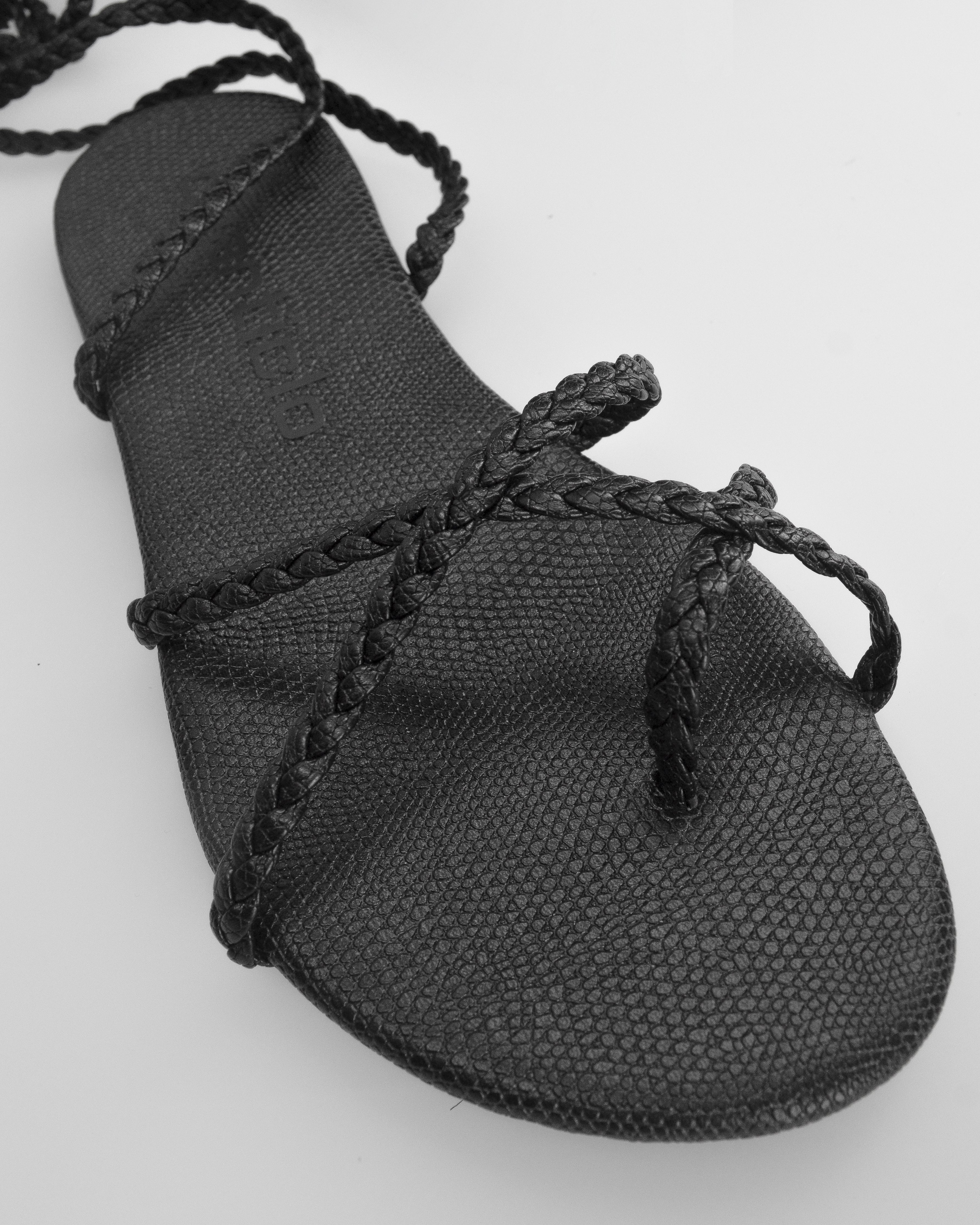 PAOLA - sandali flat con soletta in trama pitonata