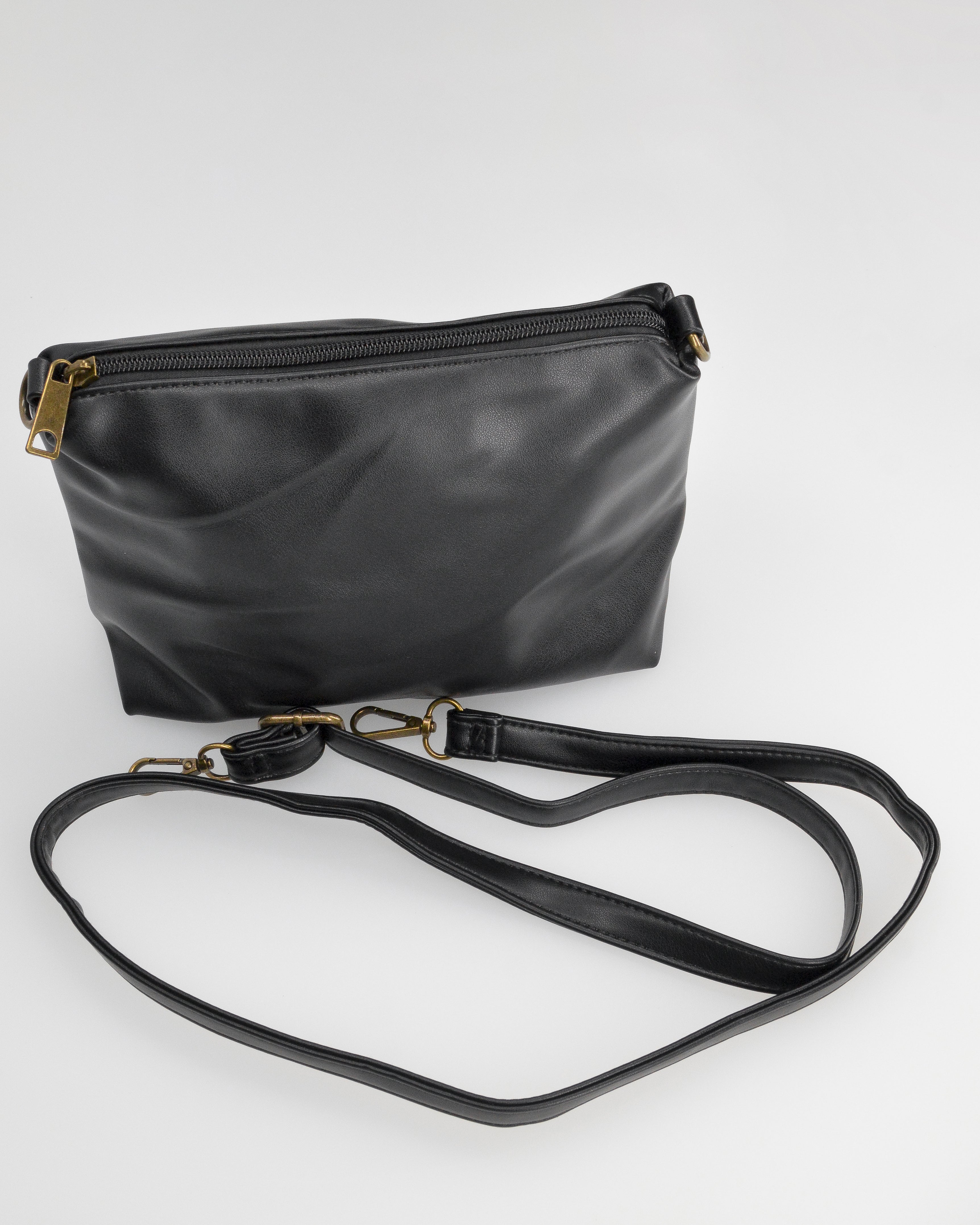 LESSYB - Borsa grande nera con tracolla e borsellino aggiuntivi