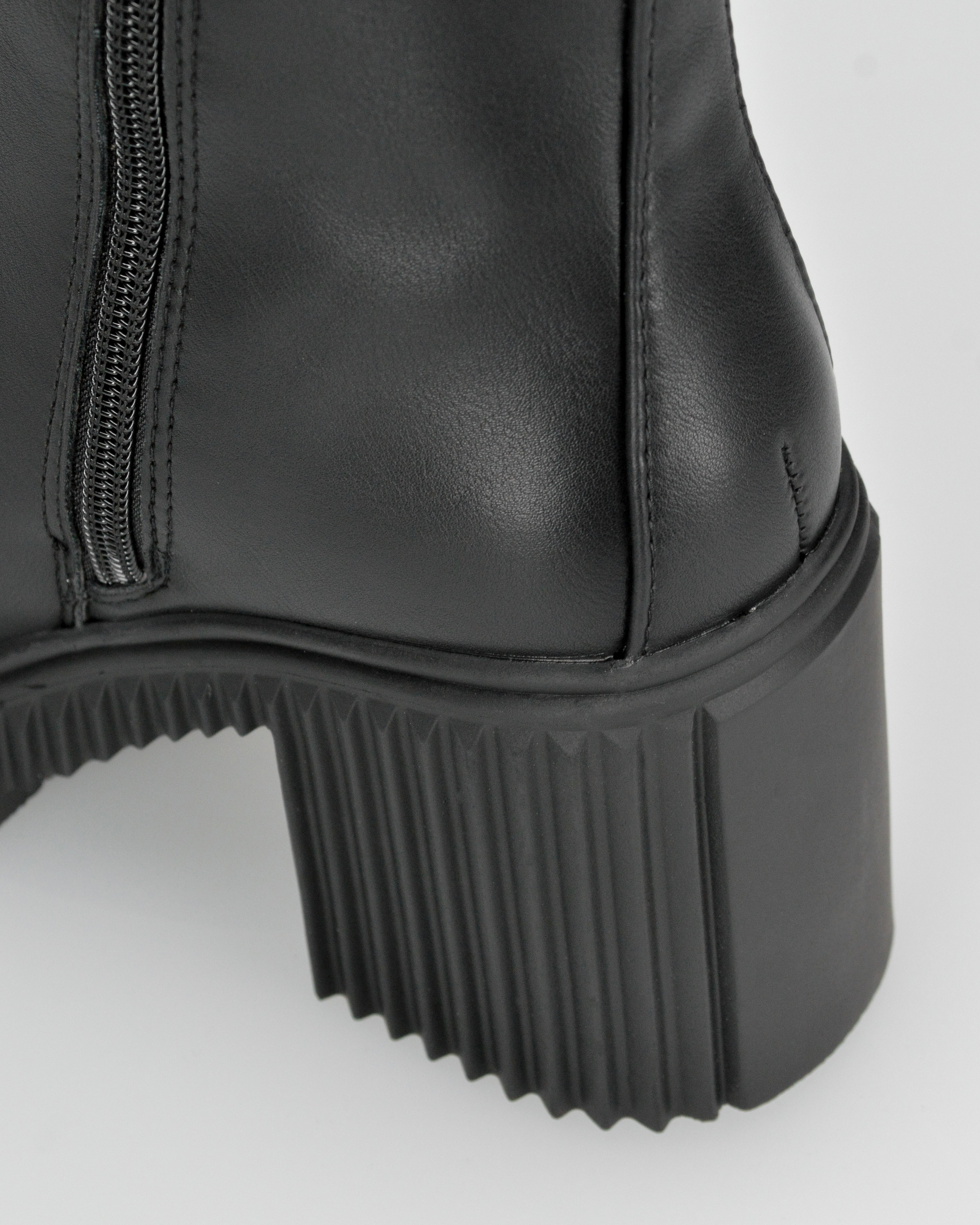 CORALINE - stivaletti neri con banda elastica e cerniera laterale